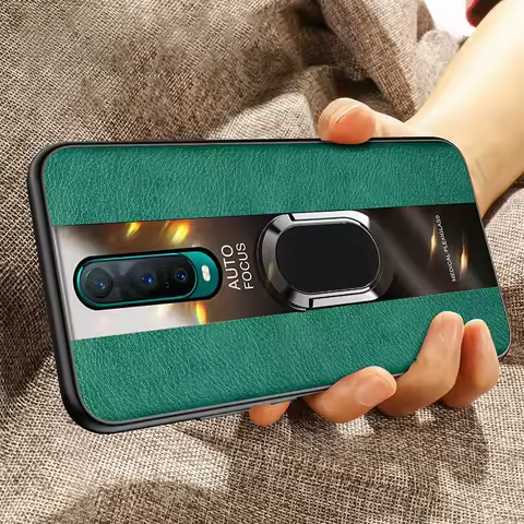 Luxury Ring Leather Phone Case For OPPO RX17 Neo R17 Pro R15X Silicone Cover Case For OPPO R7 R7S R9