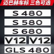 Maybach Car Logo S480 S580 S680 Gls480 Gls600 V12 Mercedes-Benz Numbers and Letters Car Badge Sticke