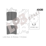 LPB Brake pad ReaR NA04290M/Benz C-Class W203 C200 Kompressor 1.8 02'-07', C200 Kompressor 1.8 02'-0