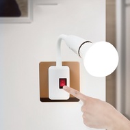 E27 LED Light Socket In-line Lamp Holder/ Home Energy Saving Wall Light Socket/ ABS Synthetic Plastic Direct Plug In Light Bulb/ Household Switch Lamp