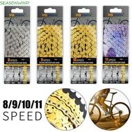 SEASONWIND Bicycle Chains Hybrid Cycle 116 links Half Hollow Chain Cycling 8/9/10 11 speed Road Bike Bicycle Parts