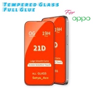 Tempered Glass Kaca Full Glue Oppo A3 A3x A3s A5 A5s A7 A7n A7x A8 A9 A11 A11k A11x A12 A12e A12s A1
