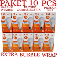 BOHLAM LED GARANSI 2 TAHUN / LAMPU LED CAHAYA PUTIH FSL PAKET 10PCS 9W