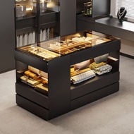 Cloakroom Island Cabinet Floor-standing Jewelry Display Cabinet Light Luxury Home Storage Chest of D