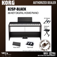 Korg B2SP 88-Key Digital Piano with Keyboard Bench - Black (B2-SP/B2 SP)