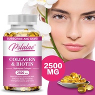 Pslalae Biotin Capsules, na may Collagen at Keratin, Nagtataguyod ng Malusog na Buhok, Tumutulong sa