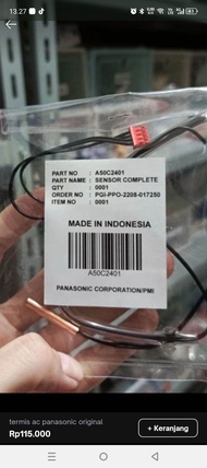 Termis ac panasonic original soket merah R22&R32/ sensor suhu ac panasonic/termistor ac panasonic