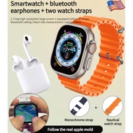 [2-in-1 Smart Watch] Bluetooth Earbuds/Fitness Tracker/Heart Rate Monitor/Waterproof Watch