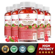 Yimiduk GLOW Glutathione Collagen Glow Anti-Aging Whitening Skin Collagen 60pcs Raspberry Gummies