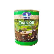 Otter Teak Oil Preservative 1L UV Protection Internal Exterior Soft and Hardwood Surfaces