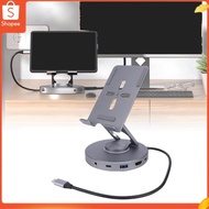andoer.sg-SIP Matybobe 10 in 1 USB C Tablet Docking Station Rotatable Stand 4K Multimedia Hub 100W P