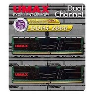 UMAX 桌上型記憶體 DDR4 2666 雙通道 16GB(8G*2) 含散熱片 ( DDR4 2666 16GB(8G*2) 1024*8 H )