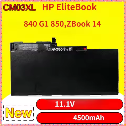 CM03XL Laptop Battery For HP EliteBook 840 G1 850,ZBook 14 11.1V 4500mAh Laptop Parts & Accessories
