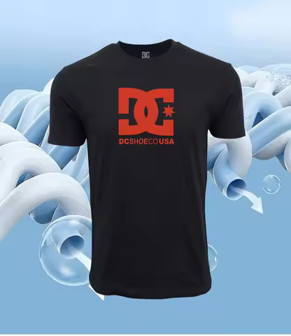 2026 Summer T Shirt Top Cotton Fashion DC Shoes American Logo Pattern T-shirt Printed Cotton More Co