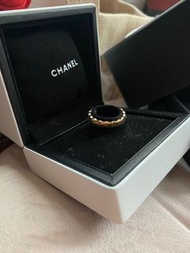CHANEL Coco Cruch 18K gold ring 黃金菱格紋細板戒指