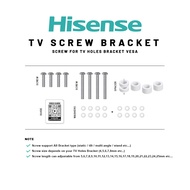 [HISENSE] Tv Screw for TV Bracket Holes VESA Wall Mount Skru for TV Hanging Holes