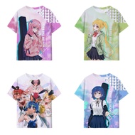 GC1 BOCCHI THE ROCK Yamada Ryo Ijichi Nijika Cosplay cloth summer T-shirt Anime Short Sleeve Top CG1