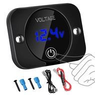 Linkstyle Battery Voltage Gauge, DC Volt Meter 12 Volt 24 Volt, LED Digital Display Voltage Meter, W