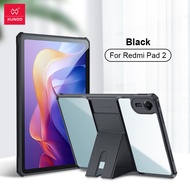 Xundd เคส ใช้ได้กับ Xiaomi Redmi Pad 2 เคสกันกระแทกใสพร้อมขายึดซ่อน