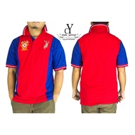 CY-101138 [ RED ] MAN POLO COLAR SHIRT WITH PLUS BIG SIZE XXL 3XL