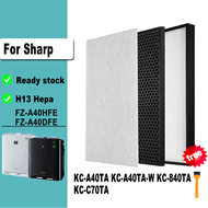 ชุดตัวกรอง HEPA และถ่านกัมมันต์ FZ-A40HFE & FZ-A40DFEสำหรับเครื่องฟอกอากาศ Sharp KC-A40E KC-840E KC-