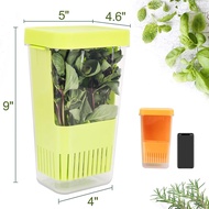 Fresh Herb Keeper for Refrigerator, Clear BPA-Free Herb Saver, Storage Container for Cilantro, Parsl