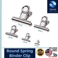 [1 PCS] Round Spring Binder Clip / Round Metal Bulldog Paper Clip Klik Kertas Office Stationery Docu