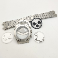 ที่กําหนดเองชุดอุปกรณ์เสริมนาฬิกา 42 มม.ยางแปดเหลี่ยมพร้อม Dial Blue Sapphire ควอตซ์ VK63 ชุดสําหรับ