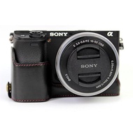 Sony Micro Single Camera Bag A6100 A6400 A6300 A6000 Leather Case Base Genuine Leather Half Case Por