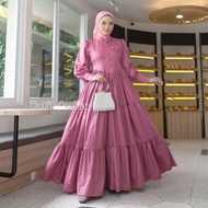 Evina Dress Korean Style Hijab Toyobo Evina Dress - Modern Korean style dress with hijab, luxurious 