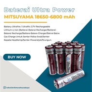 Mitsuyama Li-ion Baterai Charger 18650 Ultra Power 3.7 Volt 6800mAh Rechargeable -Kepala dan +Kepala