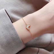 Van Cleef & Arpels White Shell mini Butterfly Bracelet