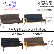 Von Bonjour HIACE 3 Seater Sofa Set /Fabric Sofa / PU Sofa / 1 Seater Sofa / 2 Seater Sofa / 3 Seater Sofa 皮革沙发 / 布制沙发 1+2+3 SofaSet
