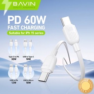 BAVIN CB360 60W Fast Charging Type-C to Type-C Cable 480Mbps Data Transfer for iPh/Micro/Type-C