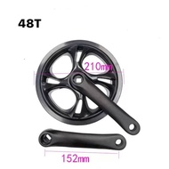 Bicycle Folding Bike Crank Set 48T 152mmSingle Speed Alloy Crankset Crankset Hollowtech Basikal Lepa