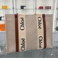 *SHIHNA名牌精品* Chloe Woody 帆布托特包 中號