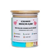 100 Date Ideas In A Jar Color Coded Date Ideas Budget-friendly Date Jar Anniversary Gifts Valentines