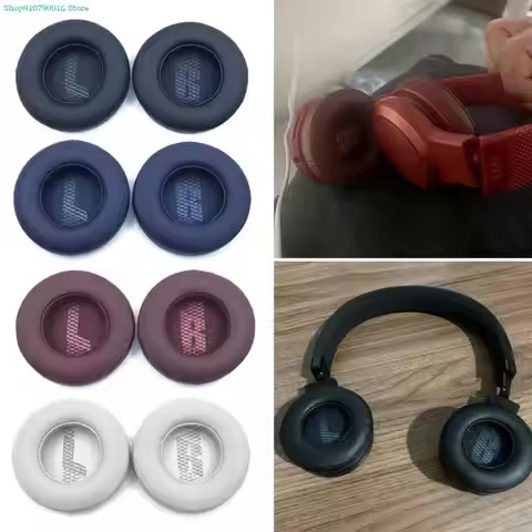 Leather Ear Cushion Earpads For JBL Live 400BT / 460NC Wireless Headset Earmuffs Memory Foam Cover P