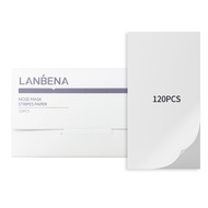 LANBENA Nose Mask Stripes Paper 120Pcs Disposable Nose Mask Paper For Blackhead Removal Deep Cleansi