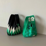 K Knitted Bag Walking Curved Small Bag Portable Small Handbag Small Bag Portable Knitted Bag Small H