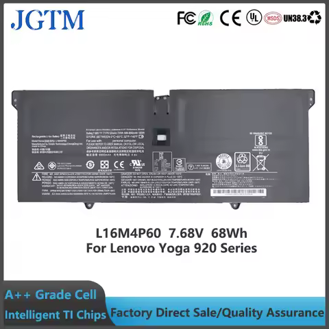 JGTM Replacement L16M4P60 Laptop Battery for Lenovo Yoga 920 920-13IKB 920-131KB 920-13IKB-80Y7 80Y8