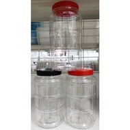 Plastic Bottle Container (Red Lid) -J4060/J3400 Balang Kuih Raya/Balang Kueh Raya