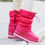 Northeast Snow Boots Winter Flat Snow Boots Northeast Warm Fleece Mid Tube Cotton Boots Thick Non-Sl