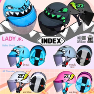 หมวกกันน็อคเด็กครึ่งใบINDEX  LADY JR. baby shark,thunder ขนาด 3ถึง6ขวบ  ของแท้จากโรงงานindex