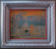 【浪漫視見】莫內 Monet 印象日出 印象派 進口畫 仿真畫 客廳掛畫 雕花框 世界名畫 居家裝飾 客廳掛畫 居家佈置