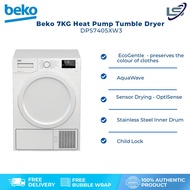 Beko 7KG Heat Pump Tumble Dryer DPS7405XW3 | A++ Energy Efficiency Class | AquaWave Technology | HeatPump Technology | EcoGentle | Tumble Dryer with 2 Years General Warranty &amp; 12 Years Motor Warranty