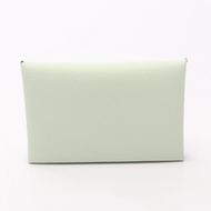 【二手】愛馬仕 (Hermes) 零錢包 Calvi Duo Vert Fizz 皮革 Calvi Vert Fizz 女士二手 A