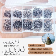 500pcs Stainless Steel Fishing Hooks Set for All Scenarios with Organized Storage Box