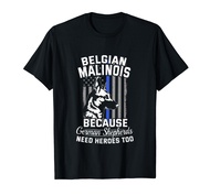 K9 Unit Malinois Tshirt K9 Thin Blue Line Flag Police Dog T-Shirt