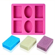 1pc 6 Holes 3D Silicone Soap Mold Soap Making Moulds Supplies Soap Form Resin Craft Home Decor